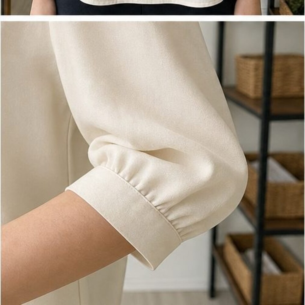 Cream Ruffle Blouse - Picture 5 of 6